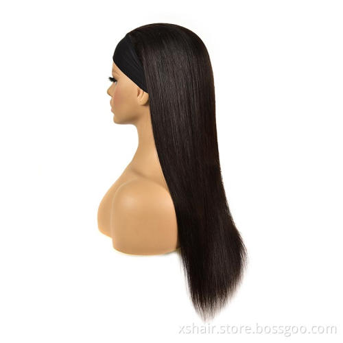 150% Wholesale Headband Wig Human Hair For Black Women, Remy Human Hair Headband Wig,Headband Kinky Ponytail Human Hair Wig